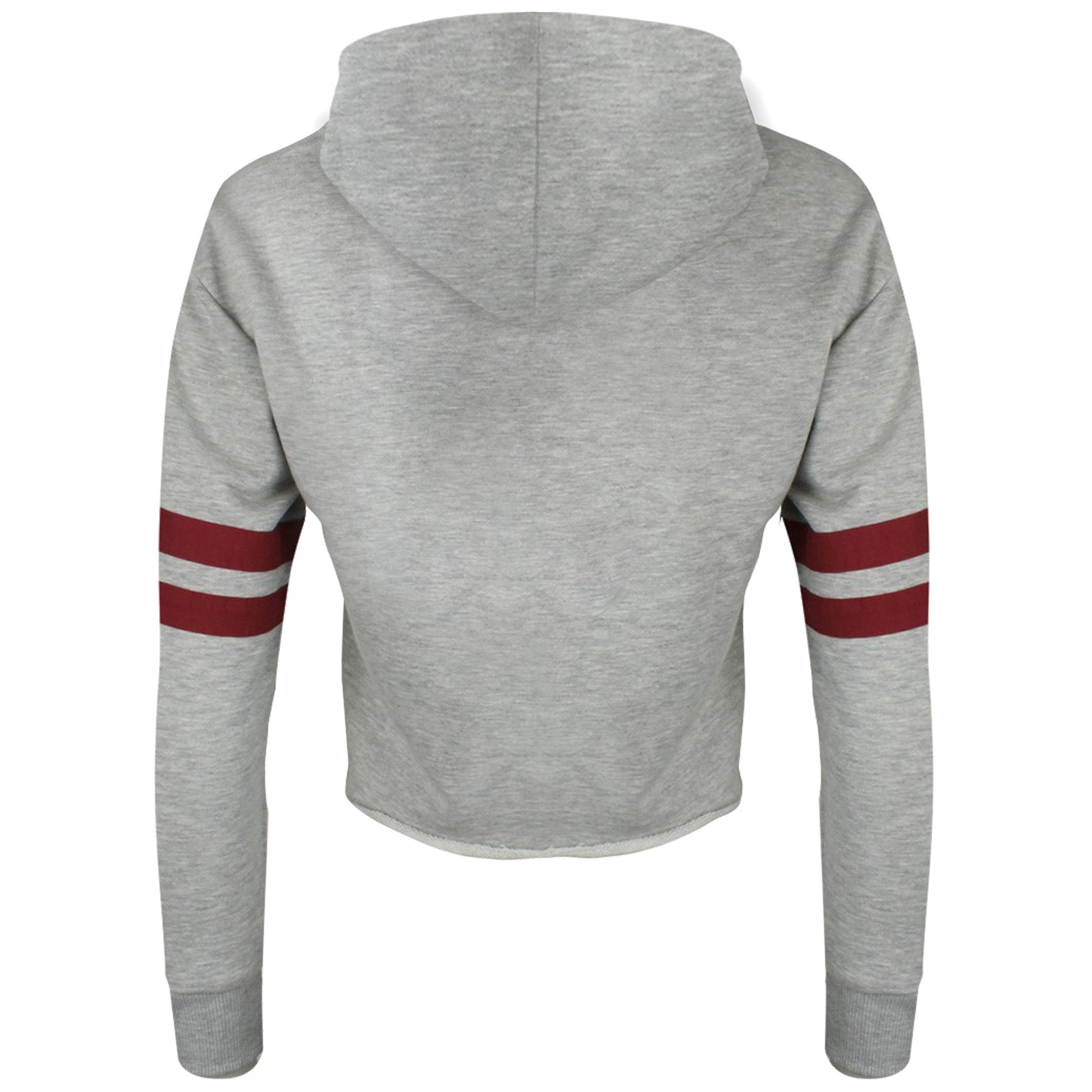 Grey Heather - Back - Harry Potter Womens-Ladies Hogwarts Alumni Crop Hoodie