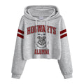 Grey Heather - Front - Harry Potter Womens-Ladies Hogwarts Alumni Crop Hoodie