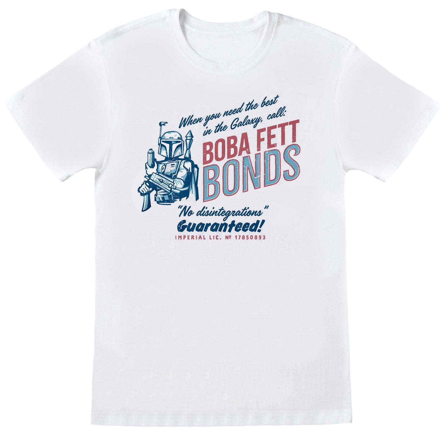 White - Front - Star Wars Unisex Adult Boba Fett T-Shirt