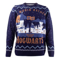 Navy-White - Front - Harry Potter Unisex Adult Rather Be At Hogwarts Knitted Jumper