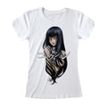 White-Black - Front - Junji-Ito Womens-Ladies Tomie Fitted T-Shirt