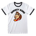 White-Black-Brown - Front - Donkey Kong Unisex Adult T-Shirt