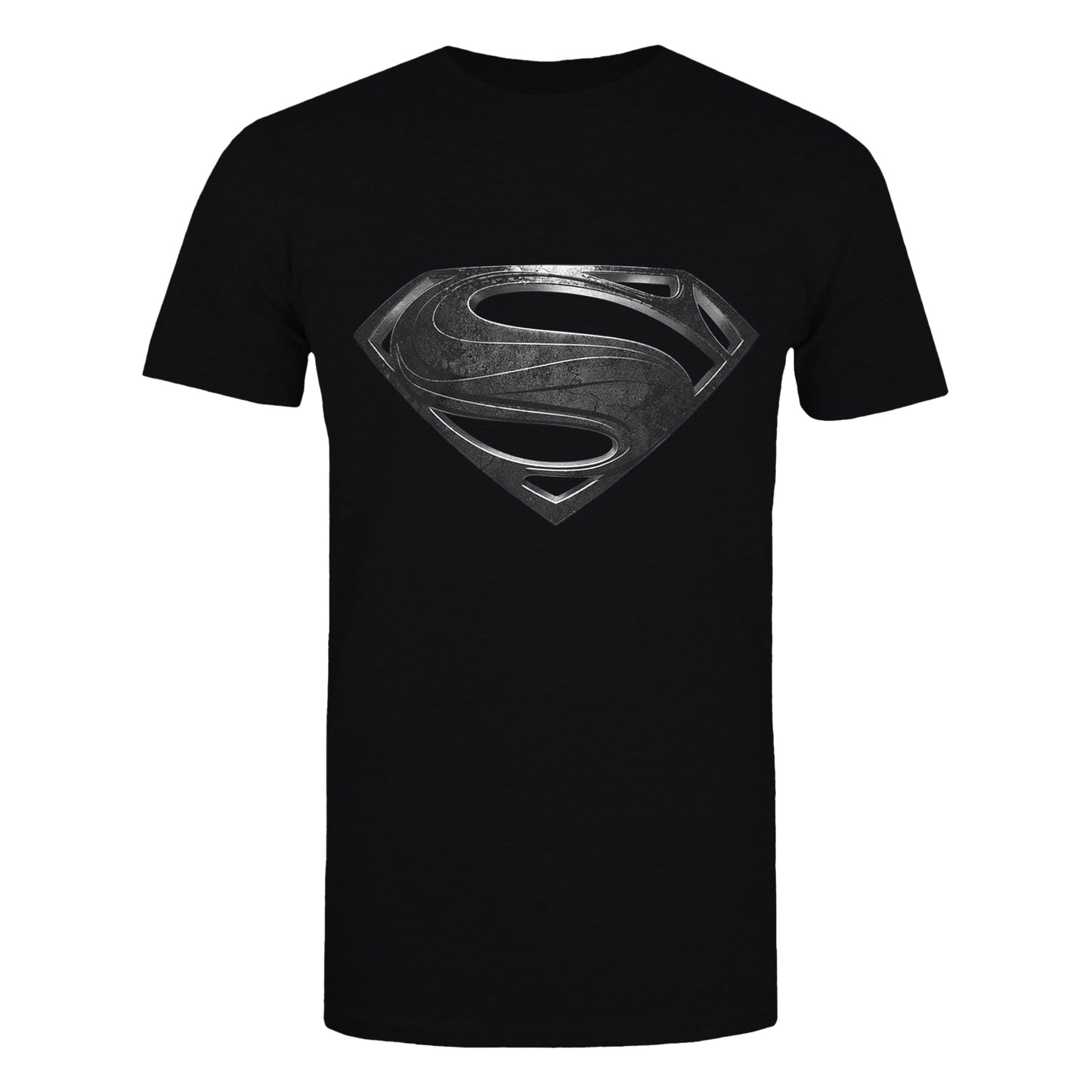Black - Front - Justice League Unisex Adult Logo T-Shirt