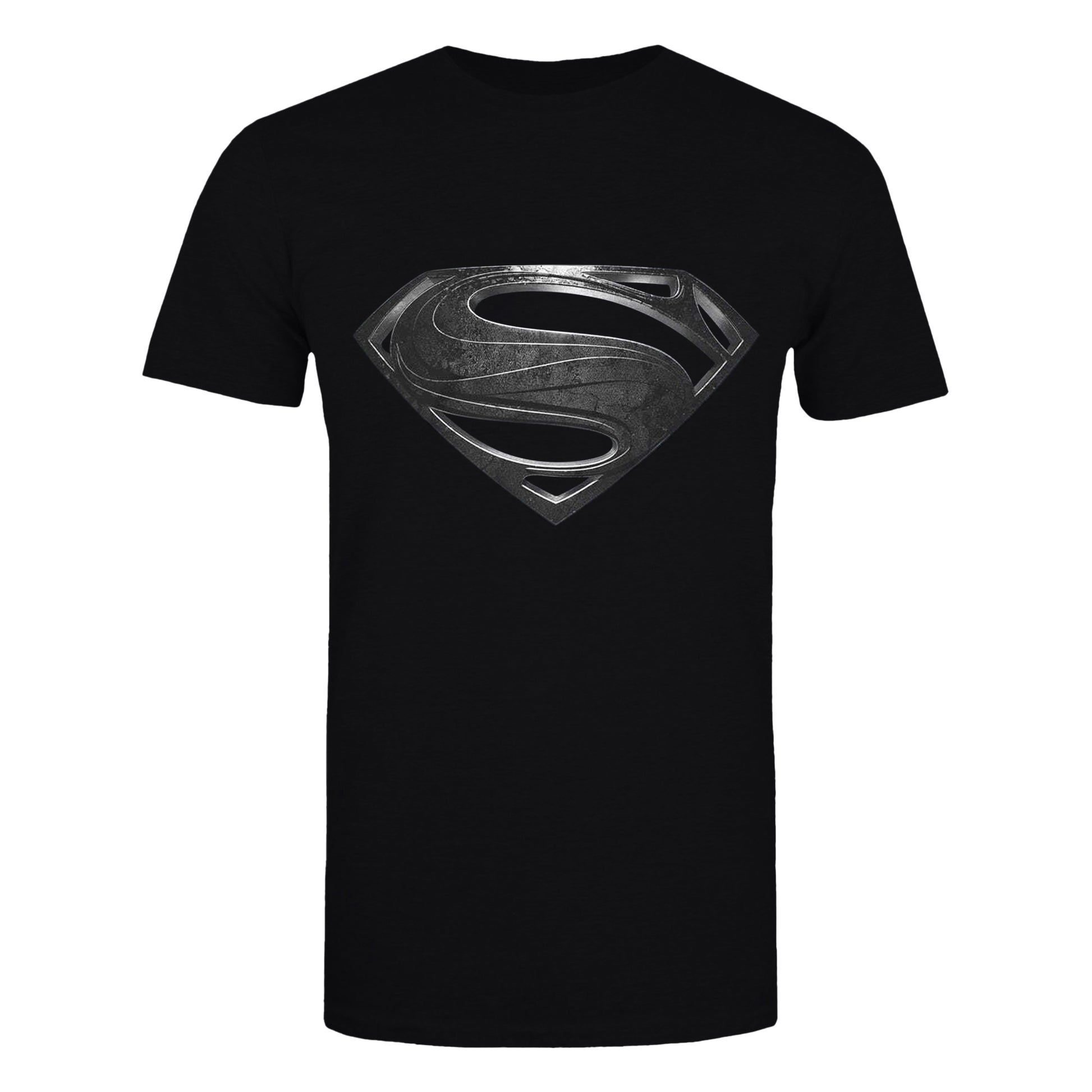 Black - Front - Justice League Unisex Adult Logo T-Shirt