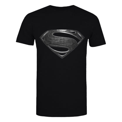 Black - Front - Justice League Unisex Adult Logo T-Shirt