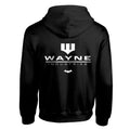 Black - Back - Batman Unisex Adult Wayne Industries Full Zip Hoodie