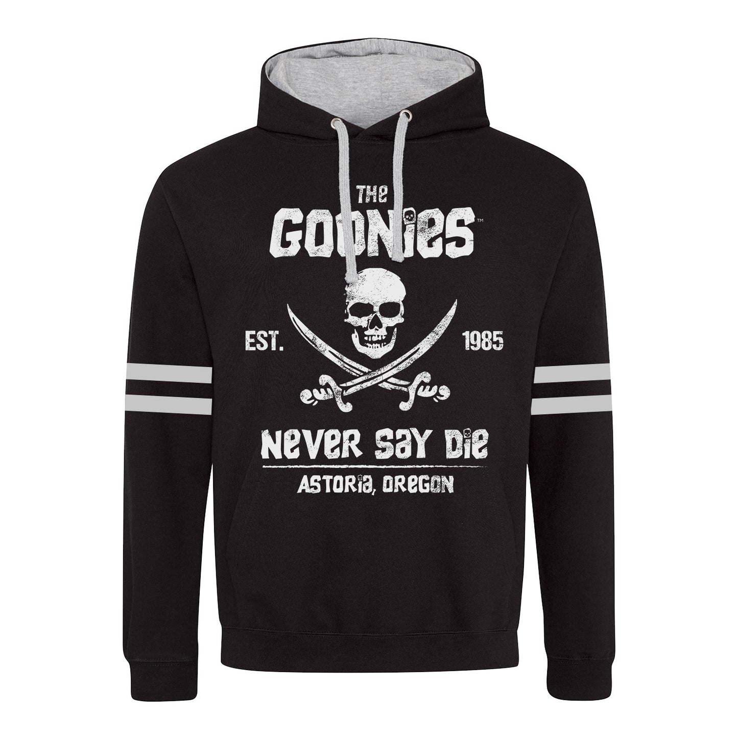 Black - Front - Goonies Unisex Adult Never Say Die Hoodie