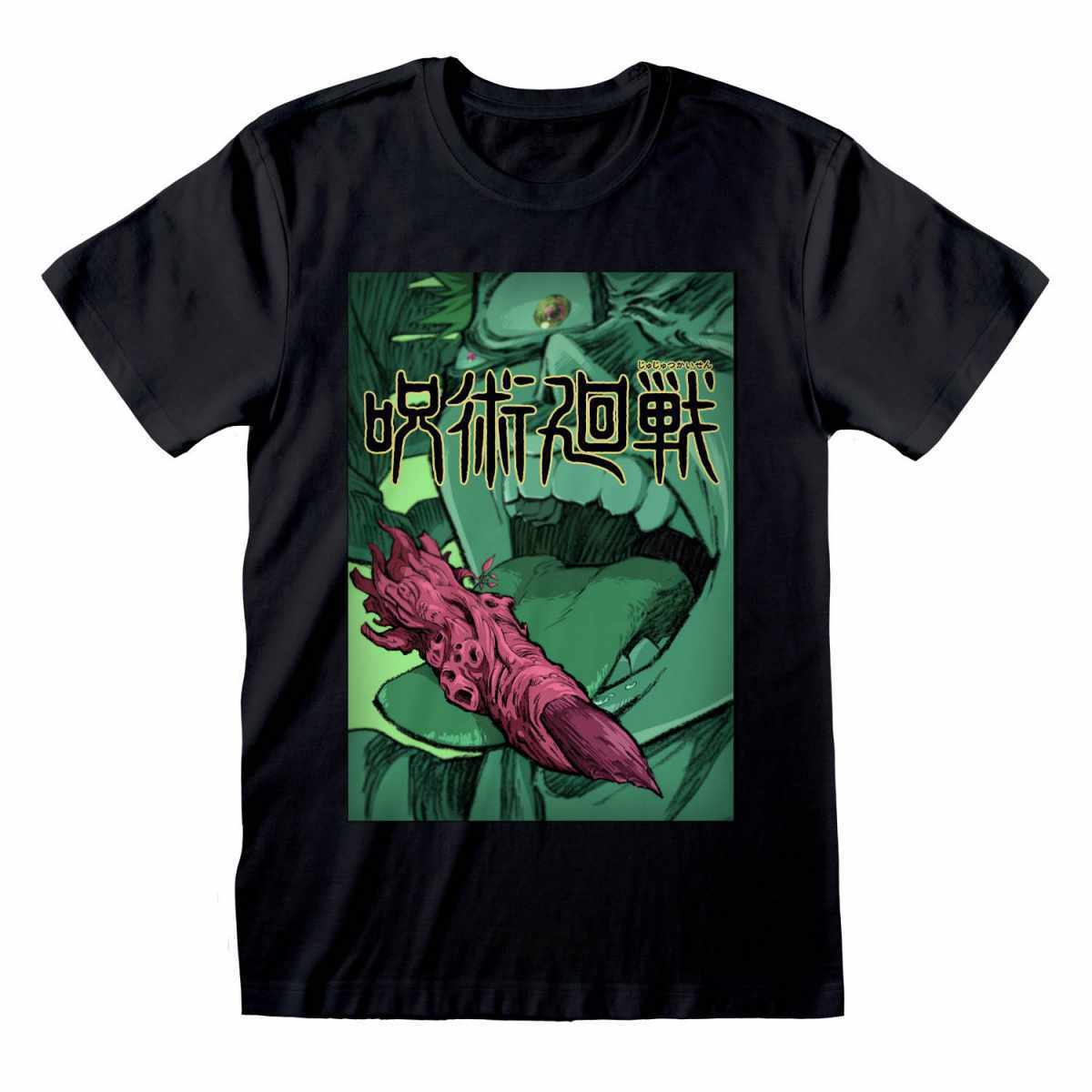 Black-Green-Pink - Front - Jujutsu Kaisen Unisex Adult Finger Licking T-Shirt