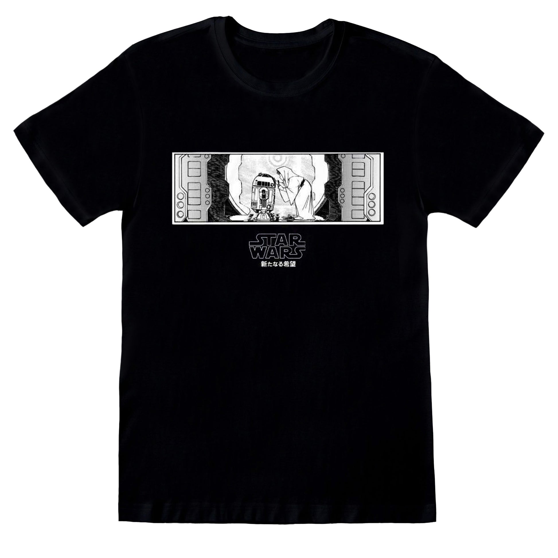 Black-White - Front - Star Wars Unisex Adult Obi Wan Kenobi T-Shirt
