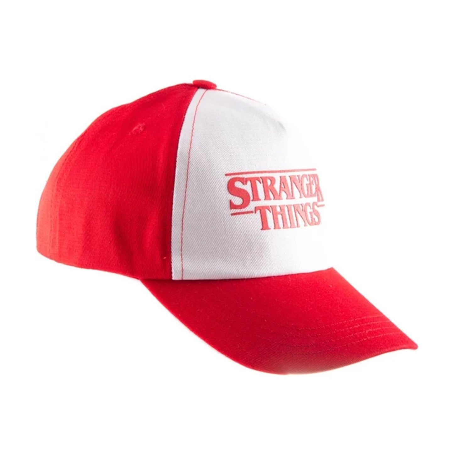 Red-White - Side - Stranger Things Logo Baseball Cap