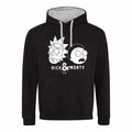 Black-White-Grey - Front - Rick And Morty Unisex Adult Hoodie