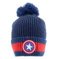 Blue-Red - Front - Captain America Shield Beanie