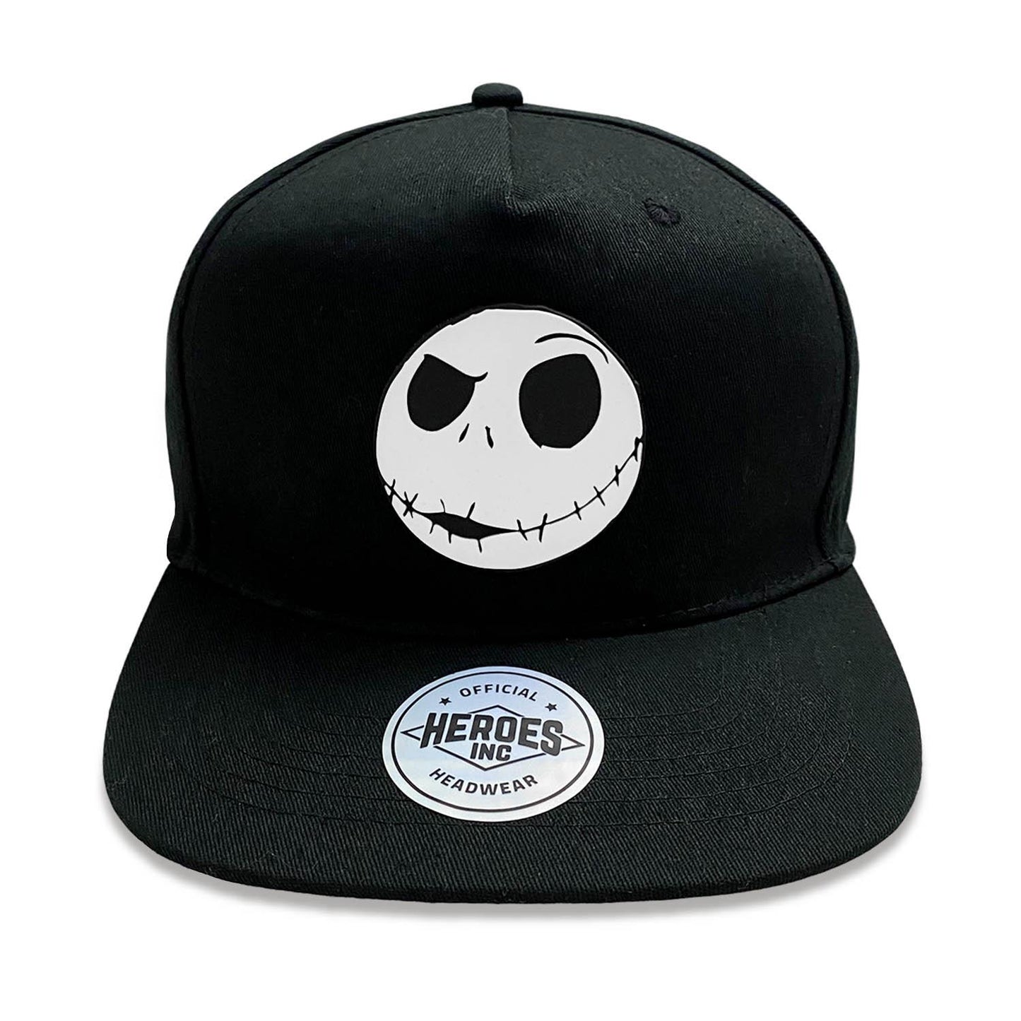 Black-White - Front - Nightmare Before Christmas Jack Skellington Face Snapback Cap