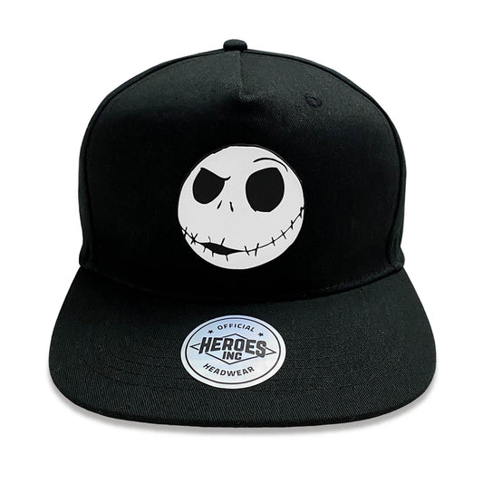 Black-White - Front - Nightmare Before Christmas Jack Skellington Face Snapback Cap