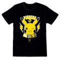 Black-Yellow - Front - Pokemon Childrens-Kids Pikachu Rocks T-Shirt