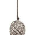 Silver - Back - Hill Interiors Pinecone Christmas Hanging Ornament