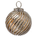 Silver-Bronze - Lifestyle - The Noel Collection Burnished Swirl Christmas Bauble