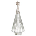 Silver - Front - The Noel Collection Glass Star Christmas Ornament