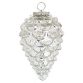 Silver - Front - The Noel Collection Acorn Christmas Bauble