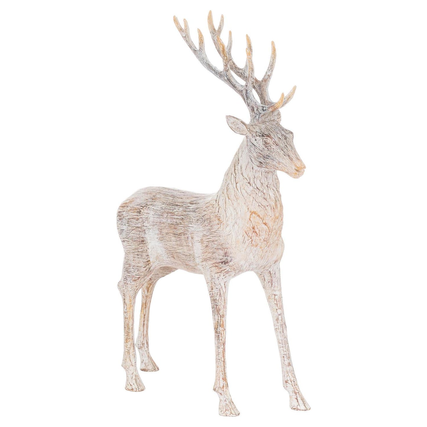 Grey - Front - Hill Interiors Stag Statue