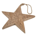 Brown - Side - Hill Interiors Wooden Star Hanging Ornament