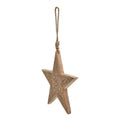 Brown - Front - Hill Interiors Wooden Star Hanging Ornament