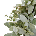 White-Green - Side - Hill Interiors Winter Wax Lambs Ear & Wax Flower Wreath