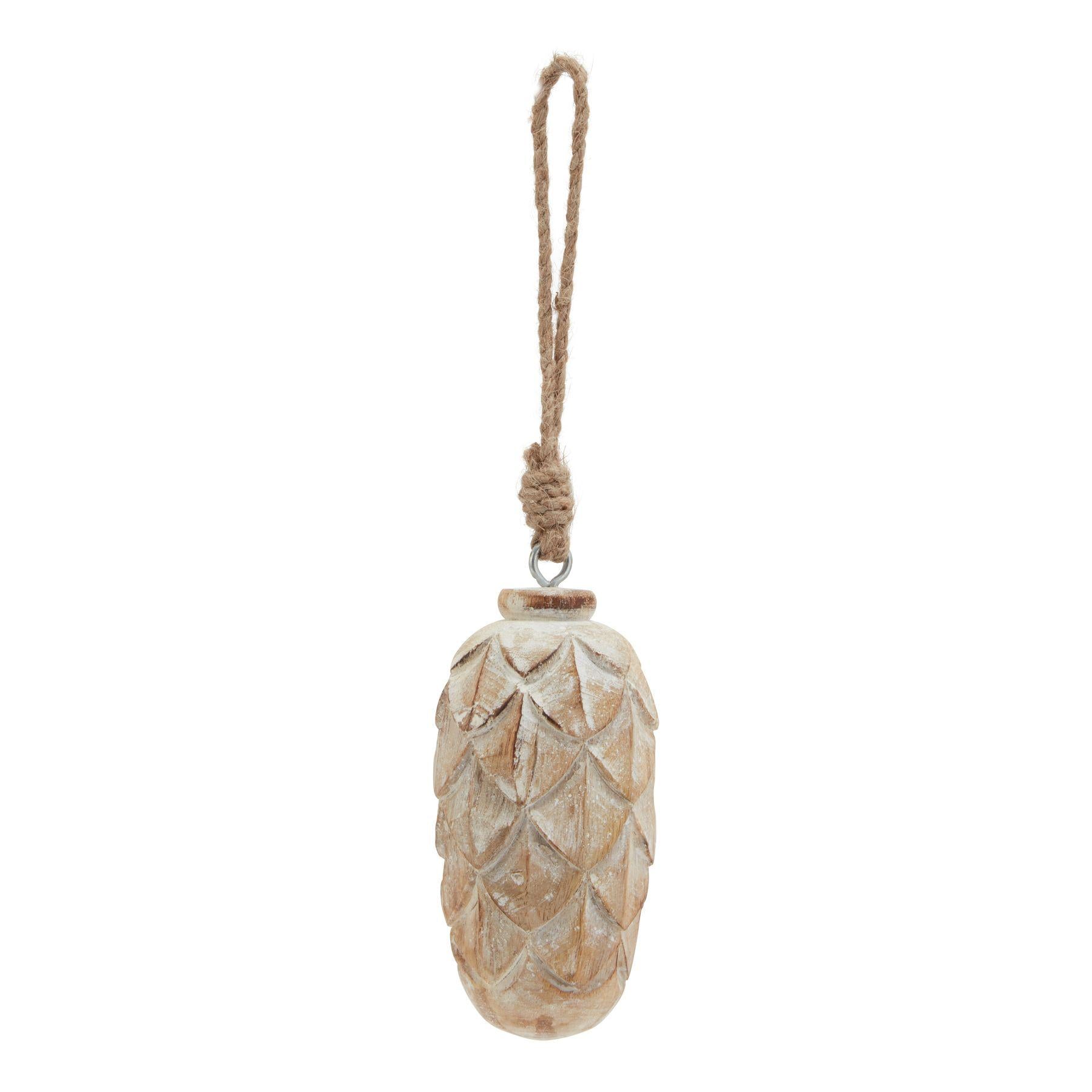 Brown - Back - Hill Interiors Antique Pine Cone Bauble