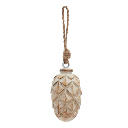 Brown - Side - Hill Interiors Antique Pine Cone Bauble
