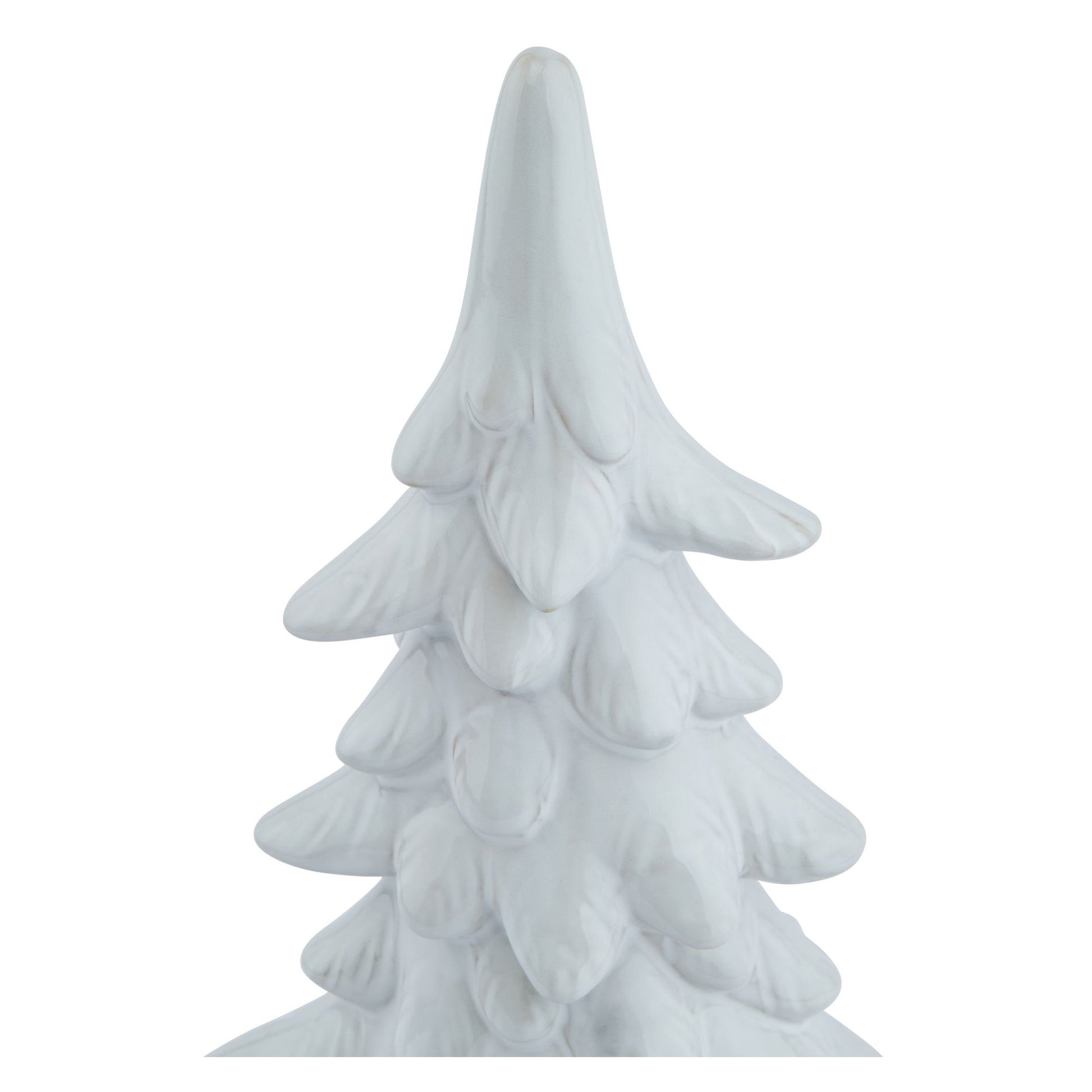 White - Side - Hill Interiors Snowy Fir Tree Decoration