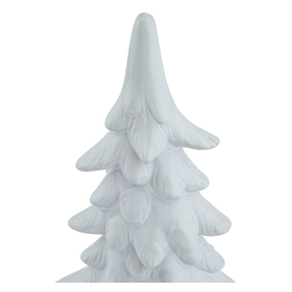 White - Side - Hill Interiors Snowy Fir Tree Decoration