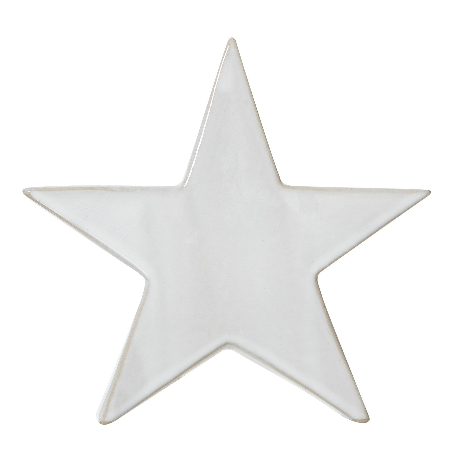 White - Front - Hill Interiors Standing Star Decoration