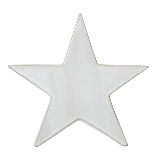 White - Front - Hill Interiors Standing Star Decoration