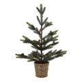 Green - Front - Hill Interiors Wicker Spruce Tree Basket