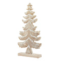 Brown-White - Back - Hill Interiors Wooden Tiered Tree Decoration
