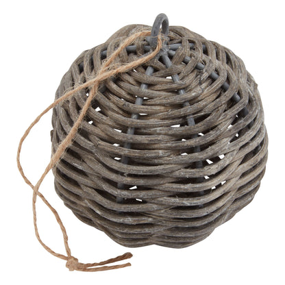 Brown - Back - Hill Interiors The Noel Collection Wicker Bauble