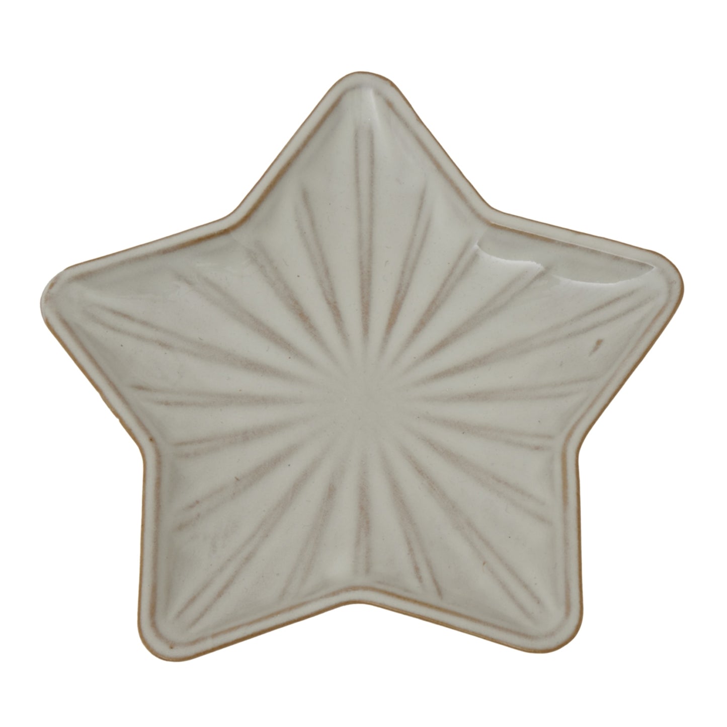 White - Front - Hill Interiors Ceramic Star Christmas Dish