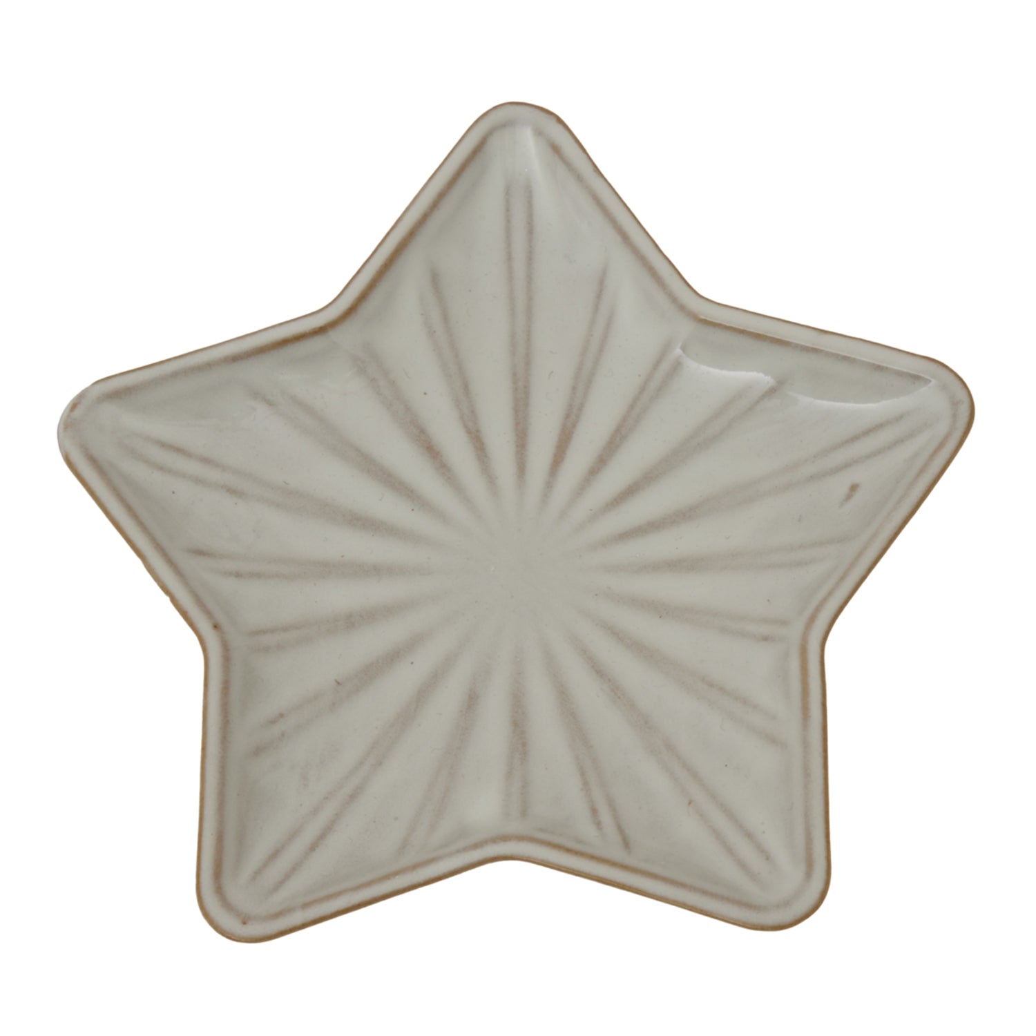White - Front - Hill Interiors Ceramic Star Christmas Dish