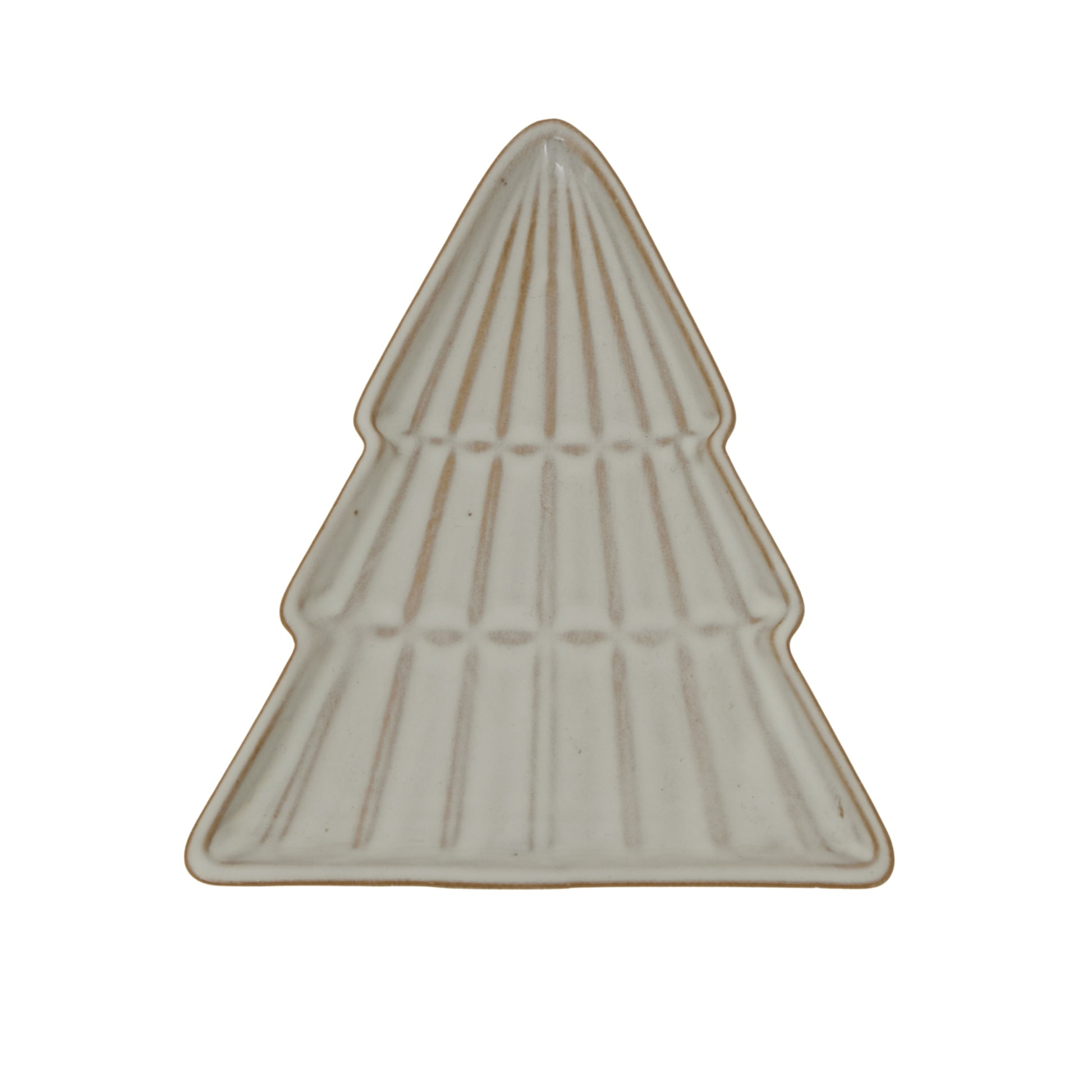 White - Back - Hill Interiors Ceramic Christmas Tree Dish