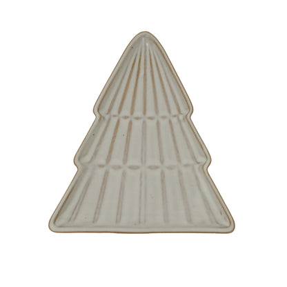 White - Back - Hill Interiors Ceramic Christmas Tree Dish
