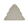 White - Front - Hill Interiors Ceramic Christmas Tree Dish
