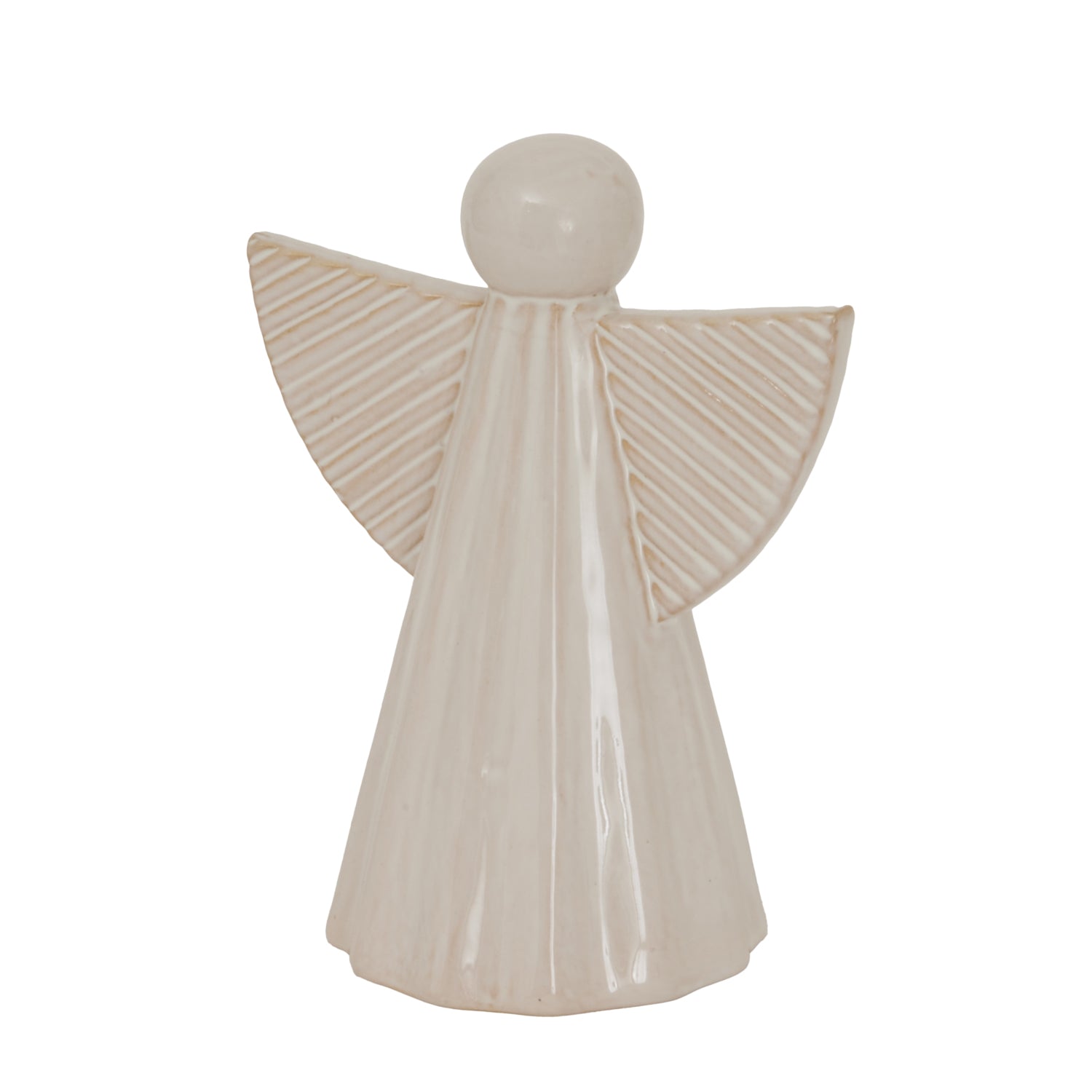 White - Back - Hill Interiors Ceramic Angel Christmas Decoration
