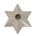 White - Back - Hill Interiors Ceramic Star Christmas Candle Holder