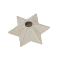 White - Side - Hill Interiors Ceramic Star Christmas Candle Holder