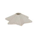 White - Front - Hill Interiors Ceramic Star Christmas Candle Holder