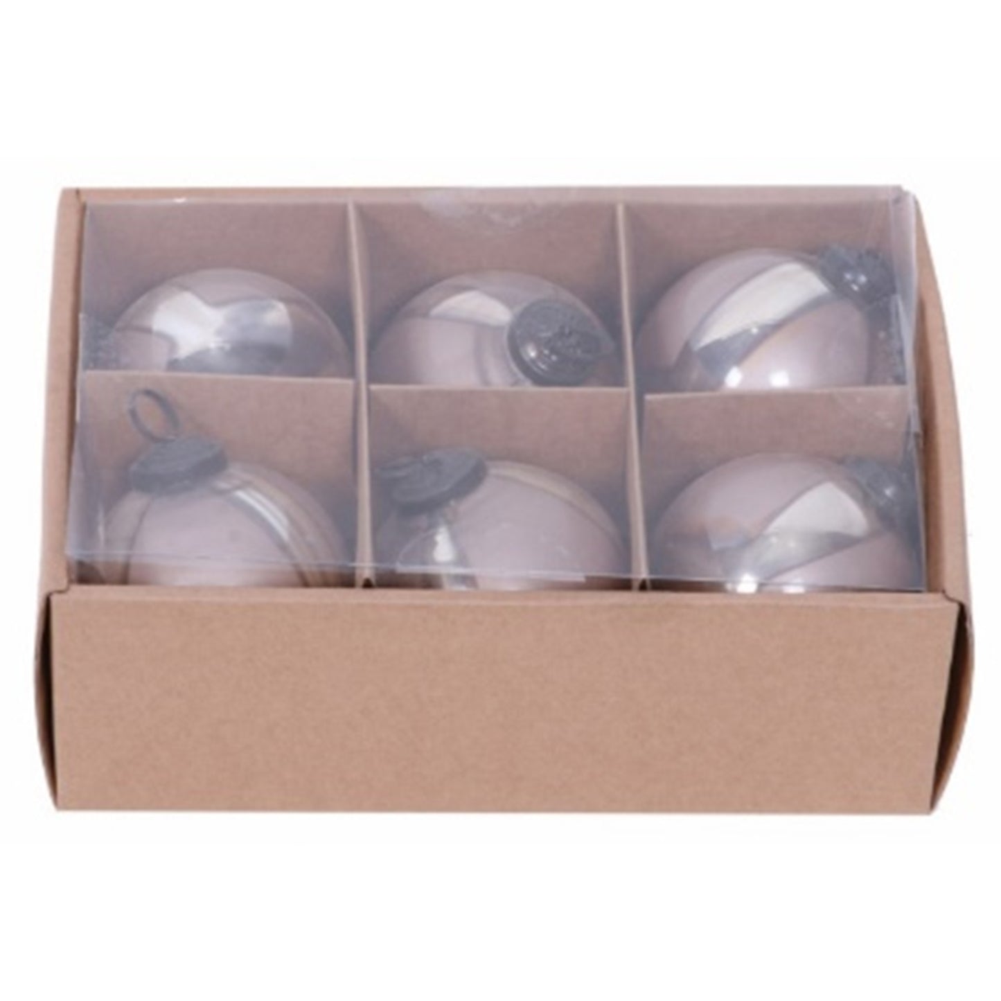 Coffee - Front - Hill Interiors Ombre Bauble (Pack of 6)