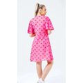 Pink - Back - Hype Womens-Ladies Heart Dress