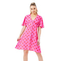 Pink - Front - Hype Womens-Ladies Heart Dress