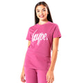 Mauve - Front - Hype Childrens-Kids Foil Script T-Shirt