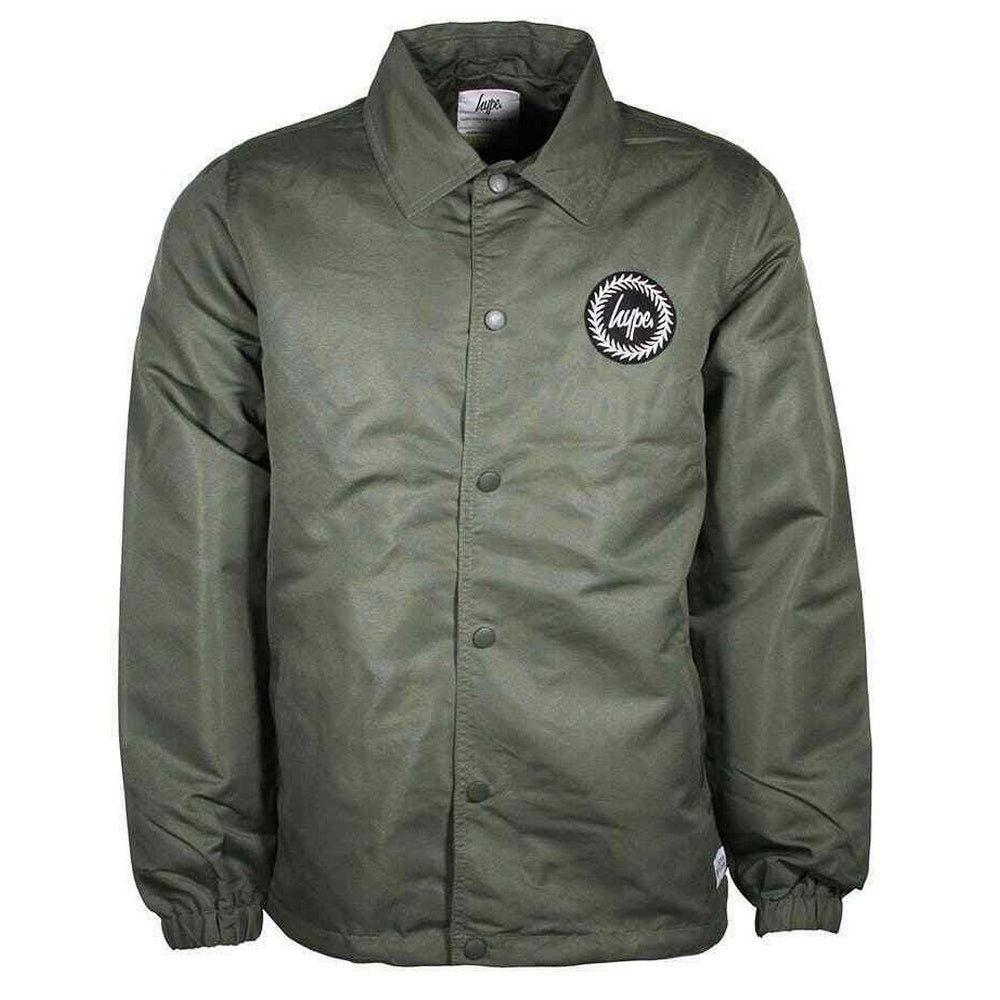 Khaki - Front - Hype Mens Coach Crest Jacket
